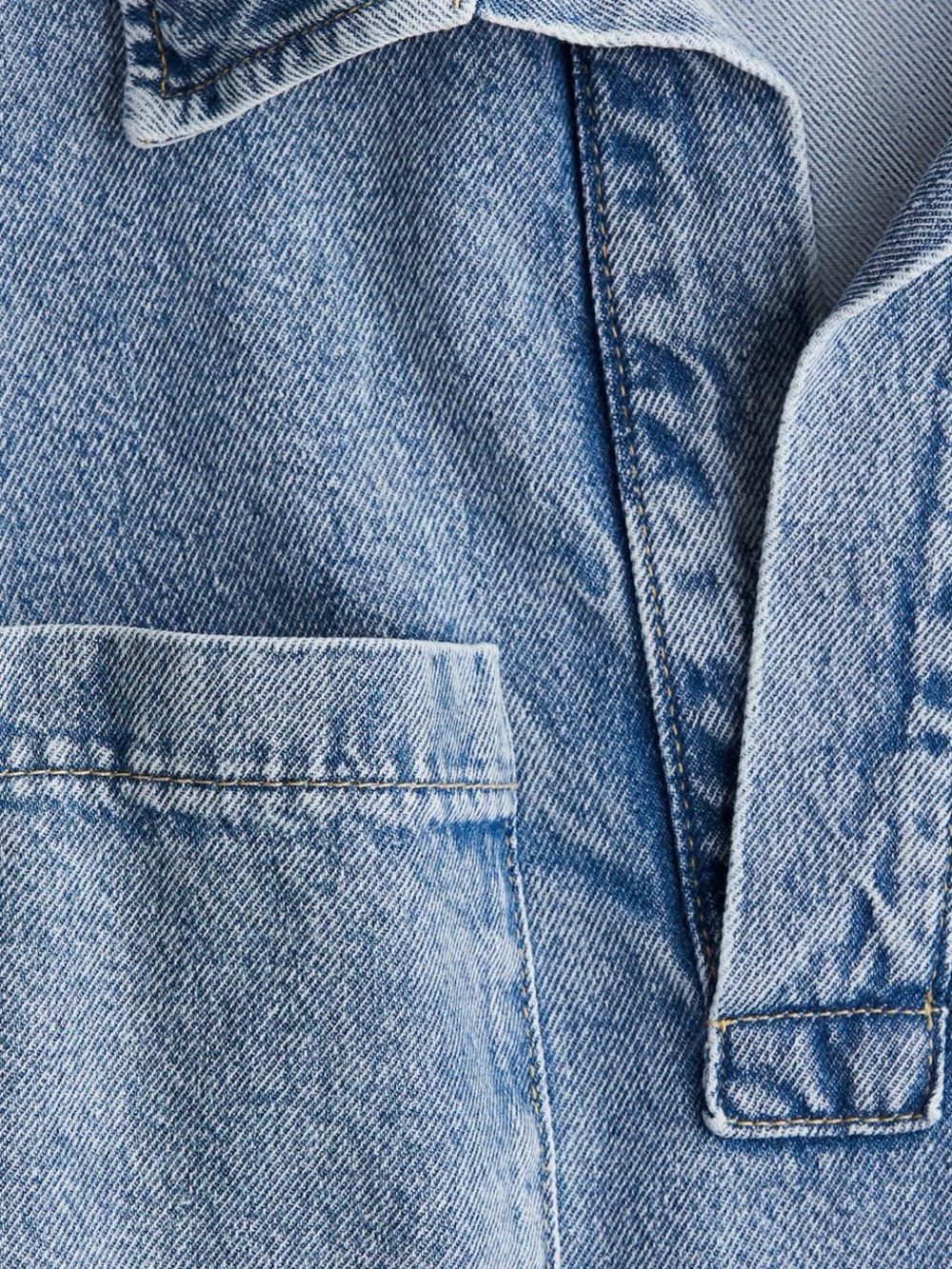 H&M Light Blue Denim Pullover Shirt - Picture 2 of 2